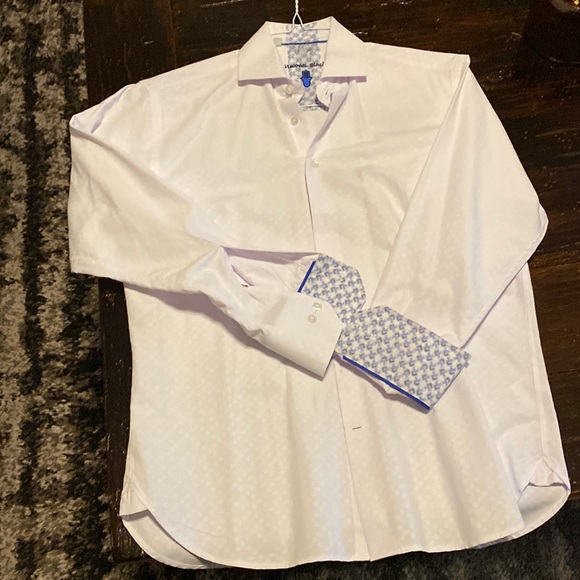 Visconti Black White Button Down - Picture 1 of 4